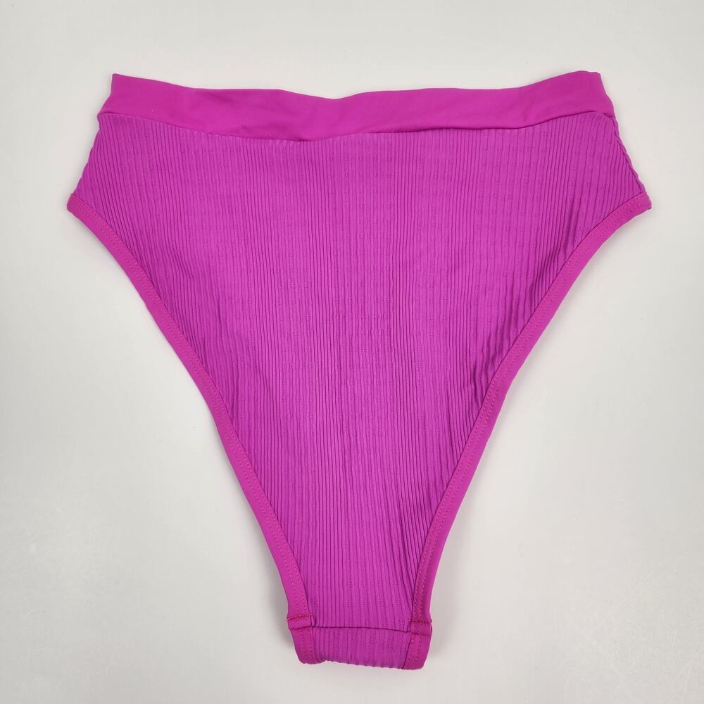 L*Space Frenchi Bitsy Bikini Bottom in Bright Fuchsia Pink Size Large NWOT - Picture 3 of 5